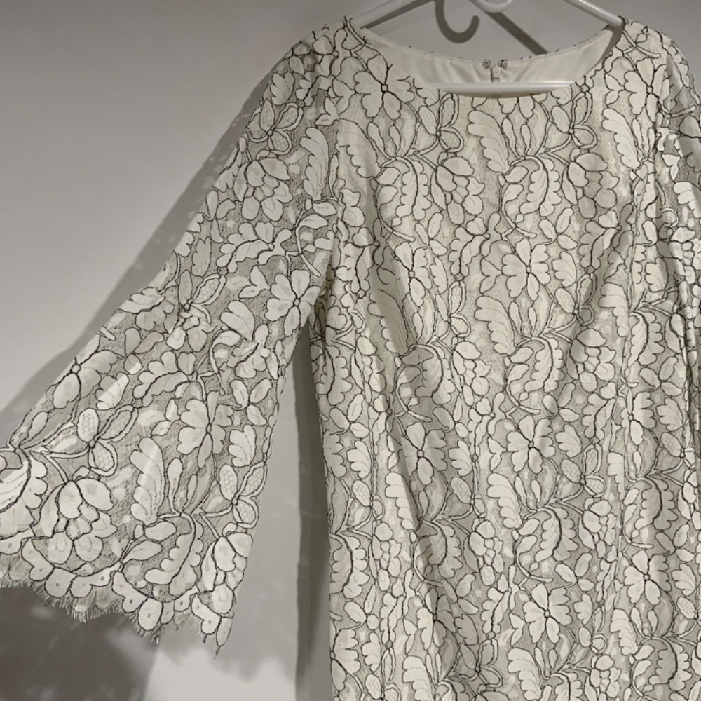 Eliza J White Lace Shift Dress - Picture 5 of 8